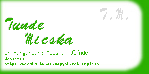 tunde micska business card